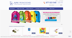 Desktop Screenshot of gpepromociones.com