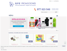 Tablet Screenshot of gpepromociones.com